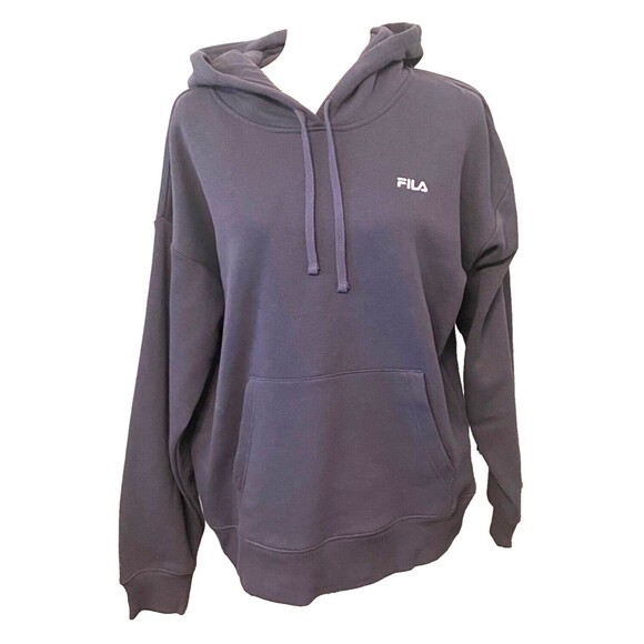 NWT FILA Women's XL Purple Hoodie Sweatshirt Pullover Pockets Fleece Graystone - Picture 1 of 9